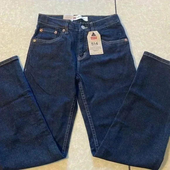 Levi's Boys #514 Straight Leg Regular Fit jeans- Size 12 Adjustable Waist - NWT - Picture 2 of 3